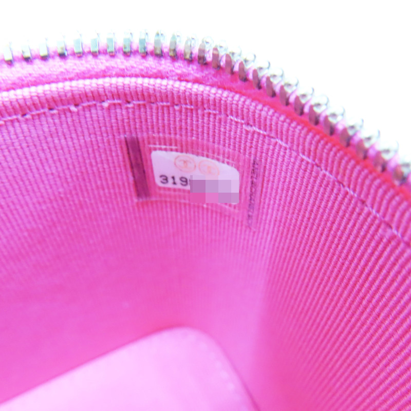 桃紅色 羊皮 珍珠鏈帶 肩背包 金釦【CHANEL 香奈兒】 AP2581-6