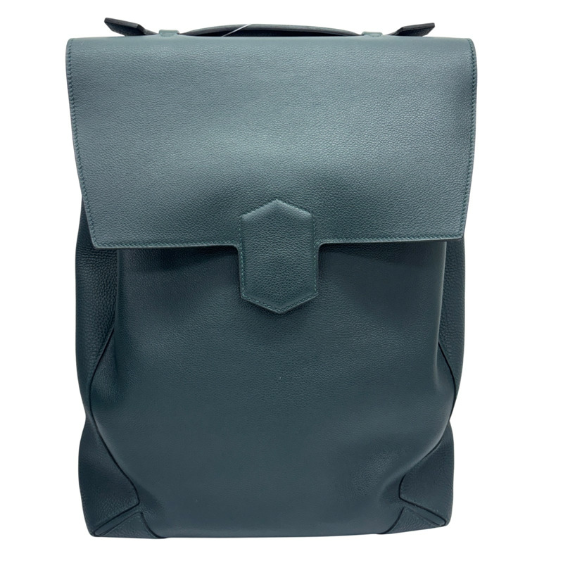 綠色 Evercolor牛皮 Flash sac a dos 後背包 D刻【HERMES 愛馬仕】-0