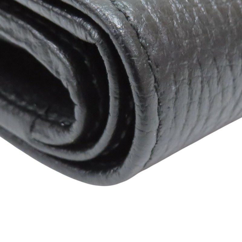 黑色牛皮 GG Marmont 扣式 短夾 790063【GUCCI 古馳】 790063-11