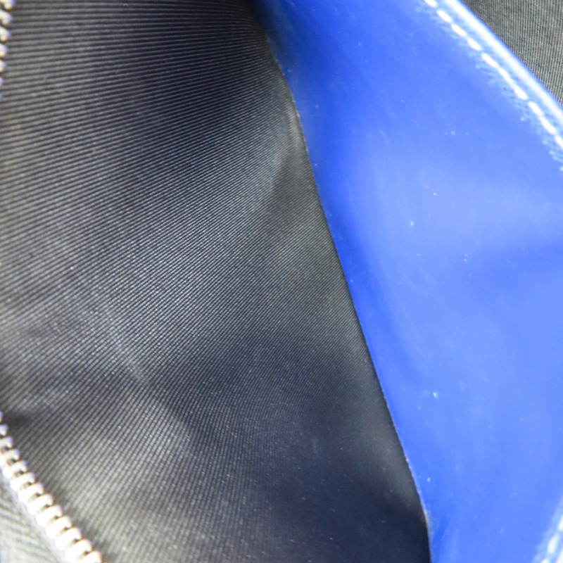 藍色 原花 PVC Pochette Voyage MM 拉鍊手拿包【LOUIS VUITTON LV 路易威登】 M30423-5