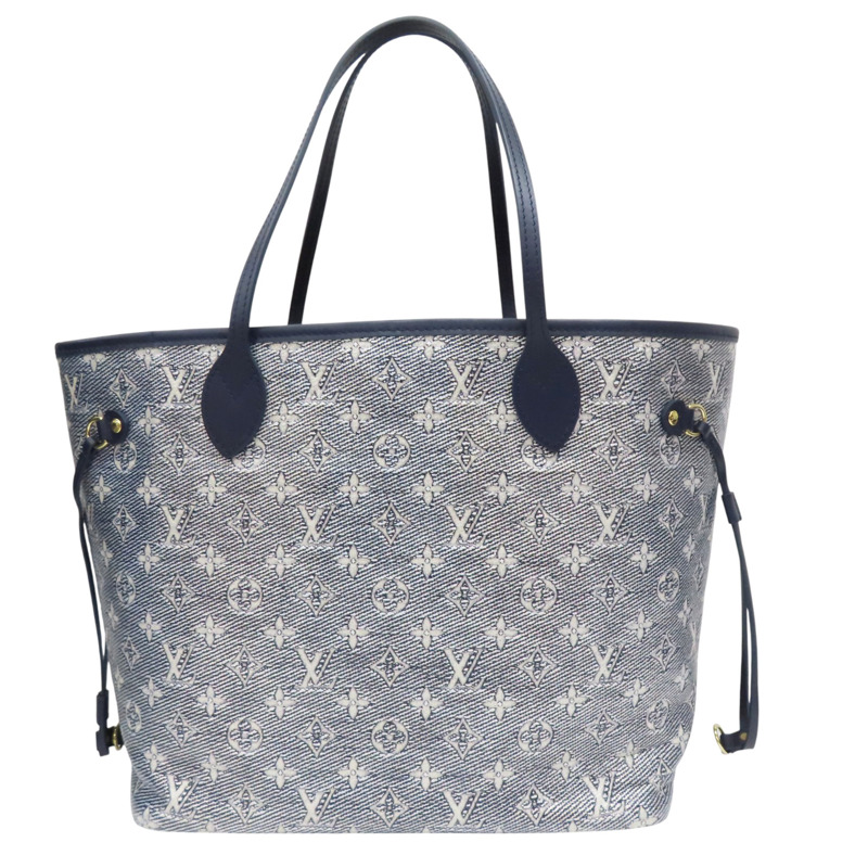 藍銀色 原花 PVC帆布 Neverfull MM 托特包【LOUIS VUITTON LV 路易威登】 M22921-1