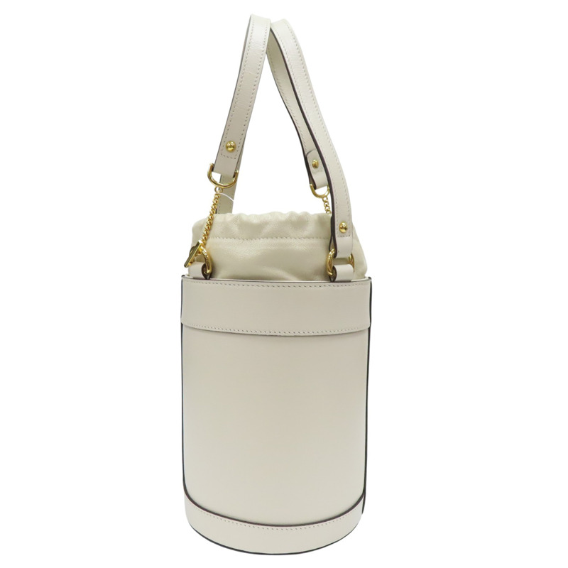米白色 牛皮 1955 馬銜扣 水桶包 手提包【GUCCI 古馳】 637115-1