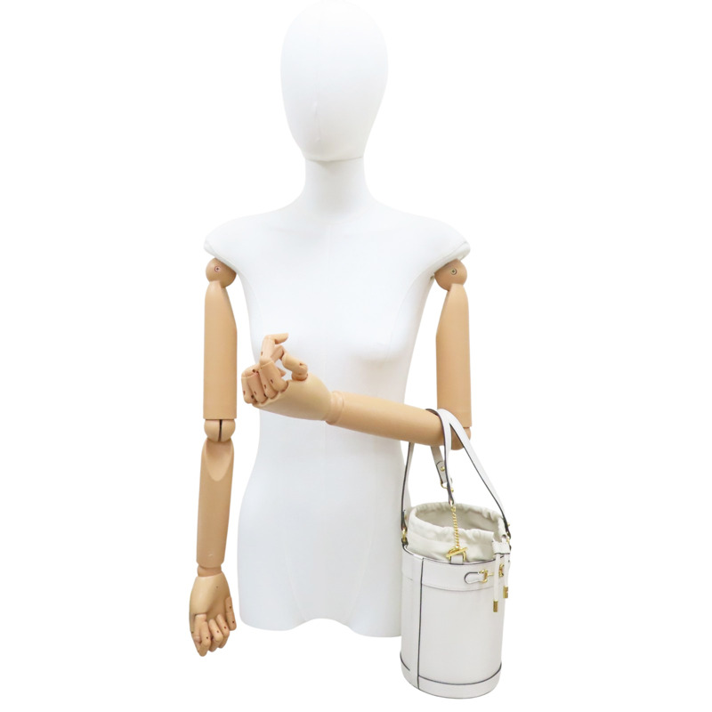 米白色 牛皮 1955 馬銜扣 水桶包 手提包【GUCCI 古馳】 637115-7