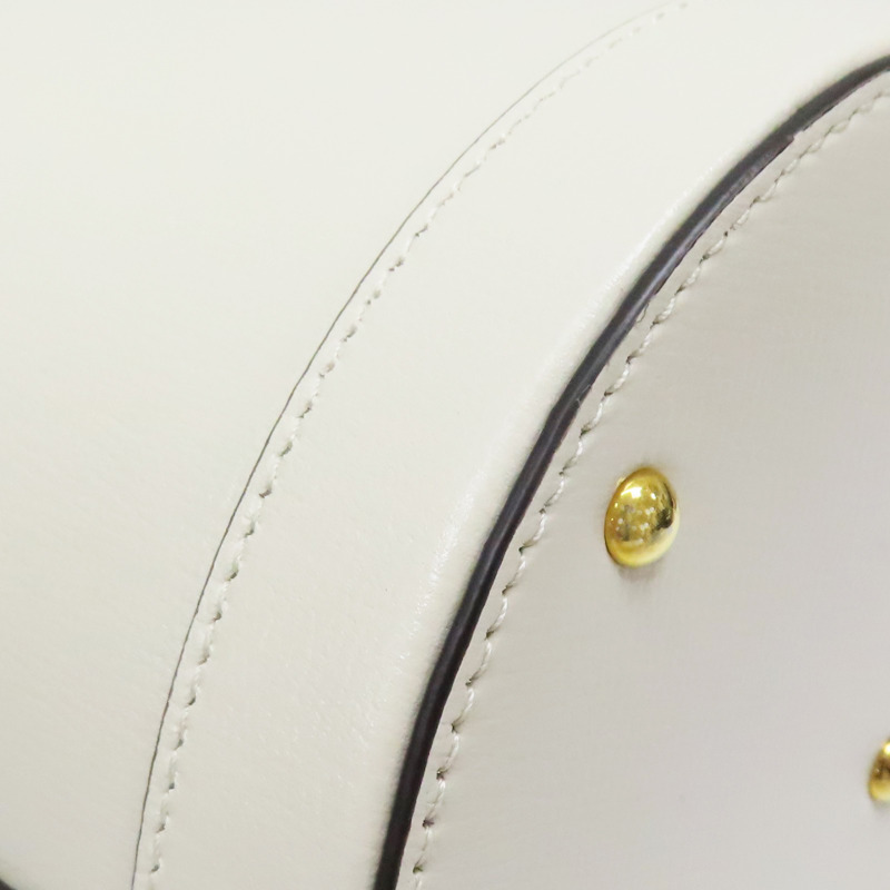 米白色 牛皮 1955 馬銜扣 水桶包 手提包【GUCCI 古馳】 637115-8