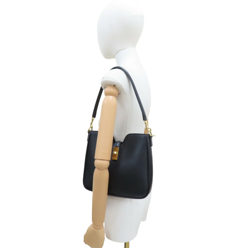 黑色 牛皮 CAMILLE 16 SOFT 兩用包【CELINE 賽琳】 120693FX9-8