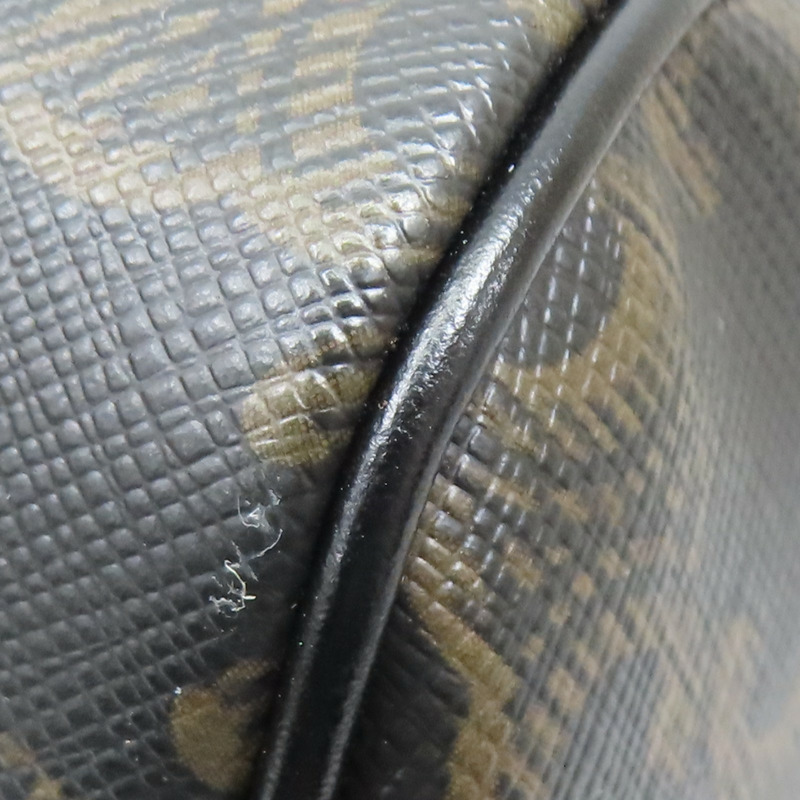 黑/棕色 帆布 LARGE BOSTON TRIOMPHE 兩用包 118552CHI【CELINE 賽琳】 118552CHI-11