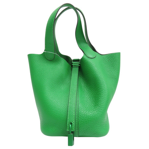 竹子綠 TC牛皮 Picotin Lock 18 手提包 Z刻【HERMES 愛馬仕】