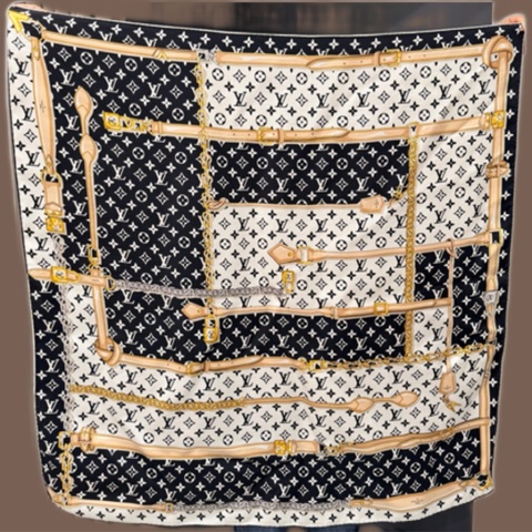 Louis Vuitton LV 經典老花 90*90 絲巾
