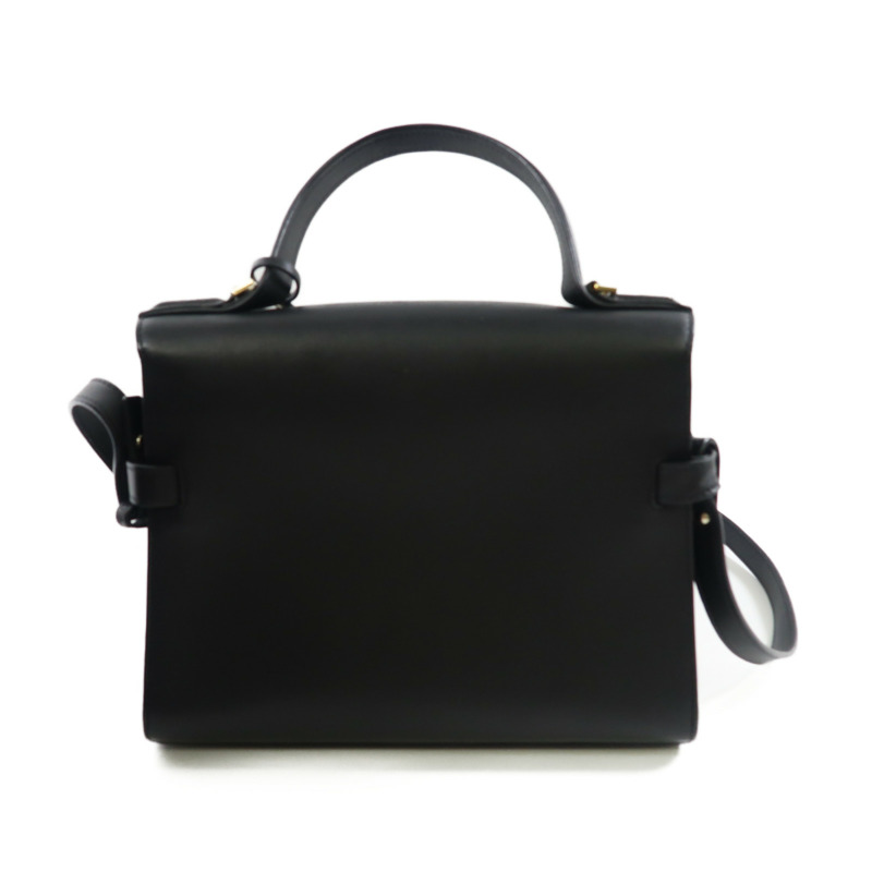 Delvaux 【激減優惠】牛皮皮革Delvaux Tempete MM金扣手挽肩背兩用袋黑色-1