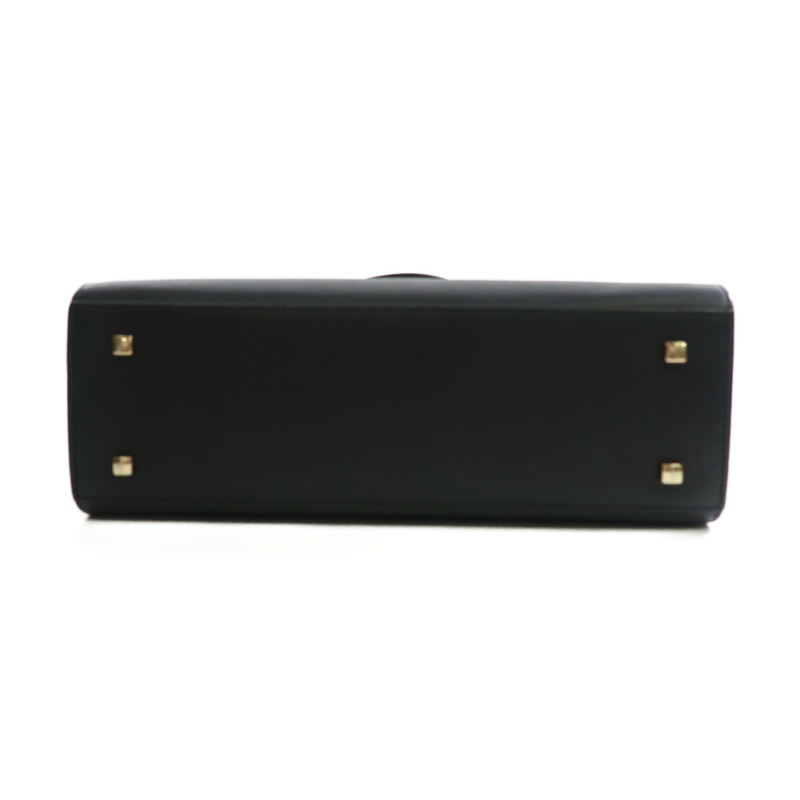 Delvaux 【激減優惠】牛皮皮革Delvaux Tempete MM金扣手挽肩背兩用袋黑色-3