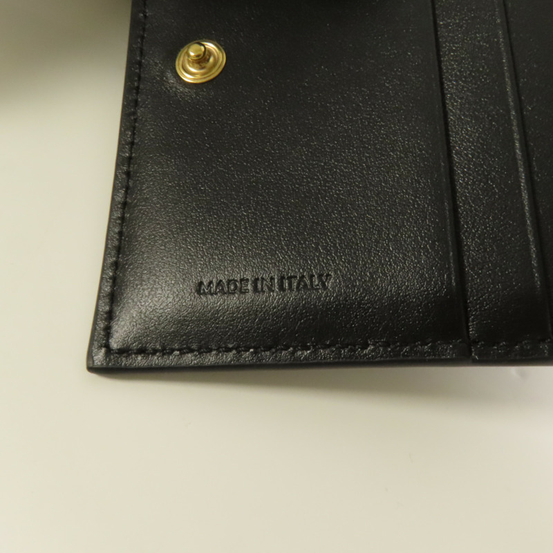 CELINE 牛皮皮革Triomphe Compact Wallet金扣錢包-7