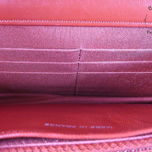 【巴黎站二手名牌專賣店】*現貨*CHANEL 香奈兒 真品*紅色菱格紋羊皮銀色雙C WOC 銀鍊斜背包-3