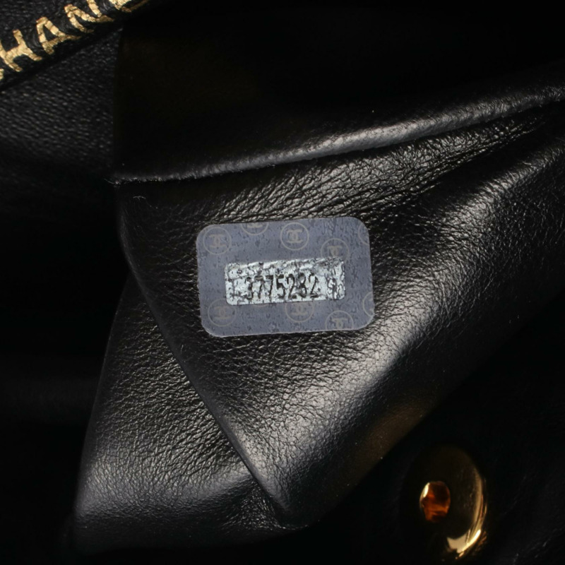 香奈兒 (CHANEL) Matelasse 雙肩背包/鏈條包，羊皮材質，黑色，二手，金色五金-4