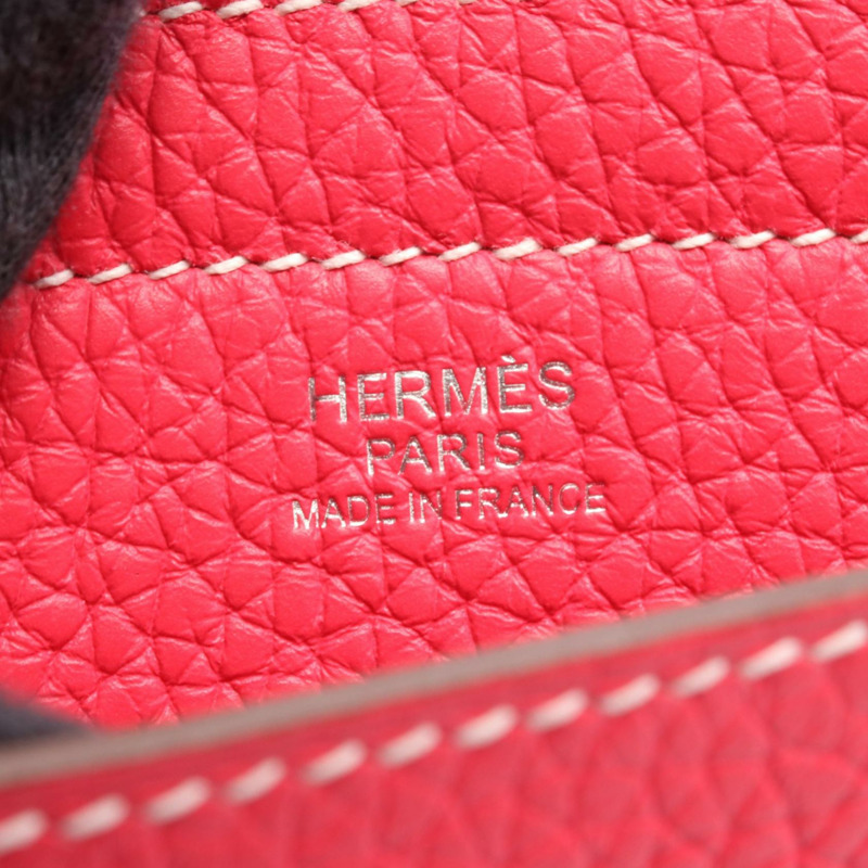 愛馬仕 Cabas selier 31 手提單肩包 U Taurillon Clemence Rose extreme 二手-3