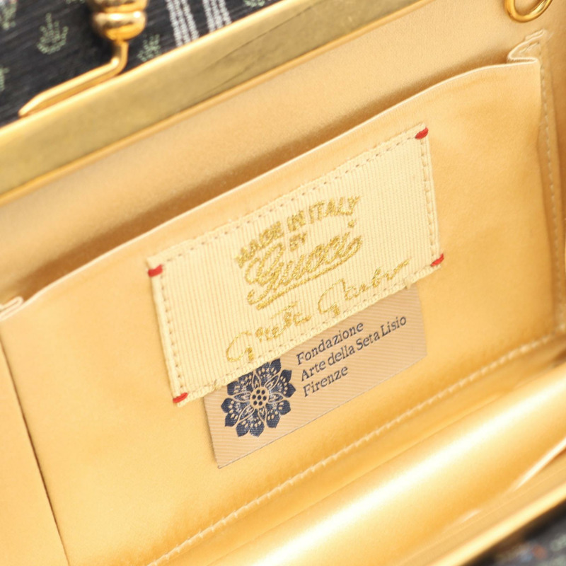 GUCCI 手拿包/收納包/帆布包/黑色二手女款-3