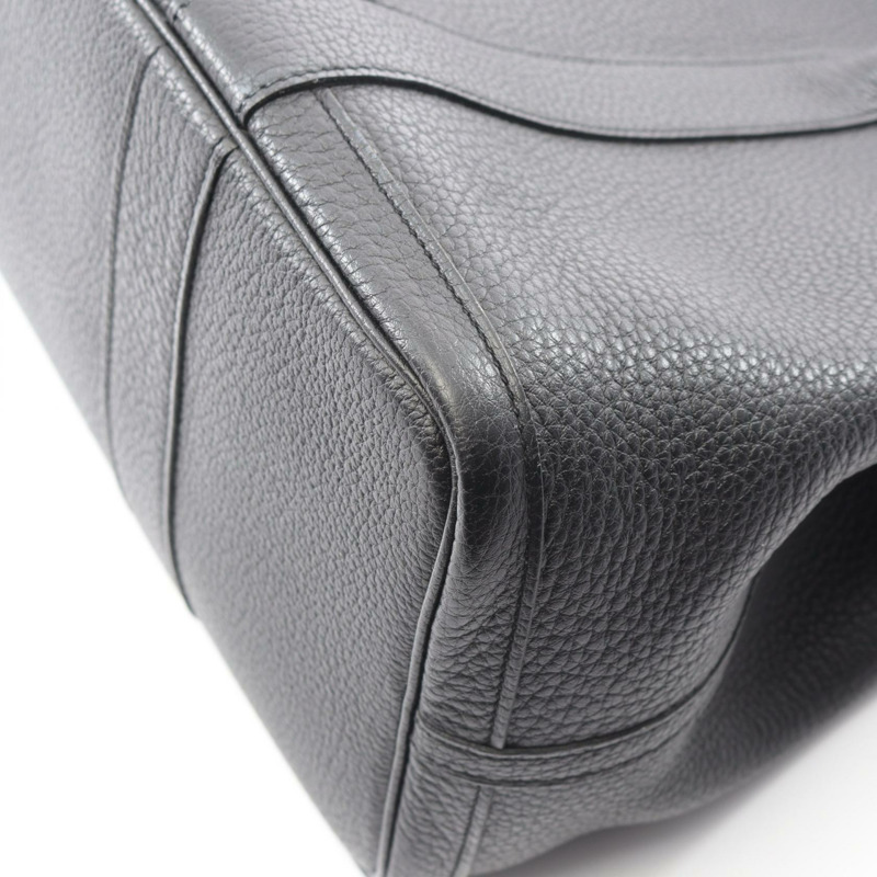 愛馬仕 Garden Party PM 手提包 C Negonda 黑色皮革二手 SHW 女士-5