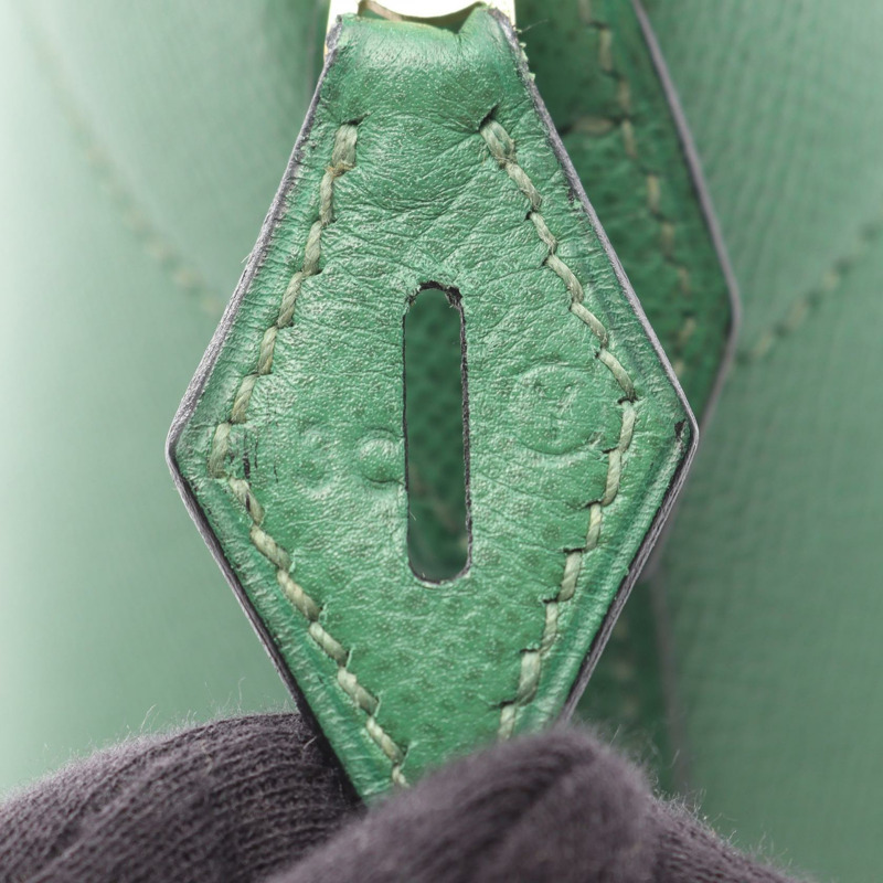 愛馬仕 Bolide35 肩背包，庫爾舍維爾皮革，綠色，二手，女士，金色五金-4