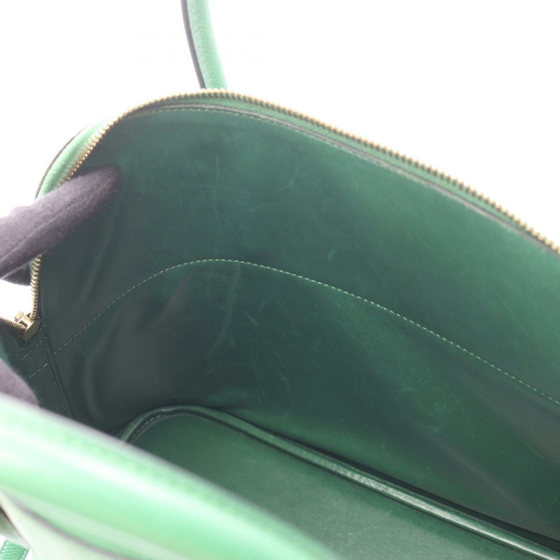 愛馬仕 Bolide35 肩背包，庫爾舍維爾皮革，綠色，二手，女士，金色五金-6
