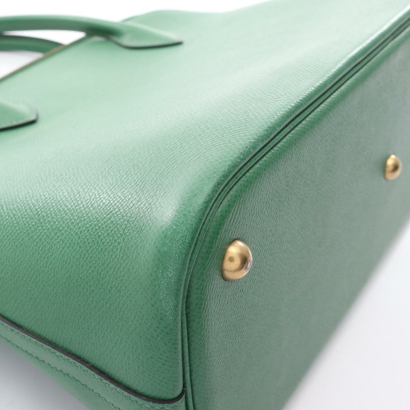 愛馬仕 Bolide35 肩背包，庫爾舍維爾皮革，綠色，二手，女士，金色五金-12