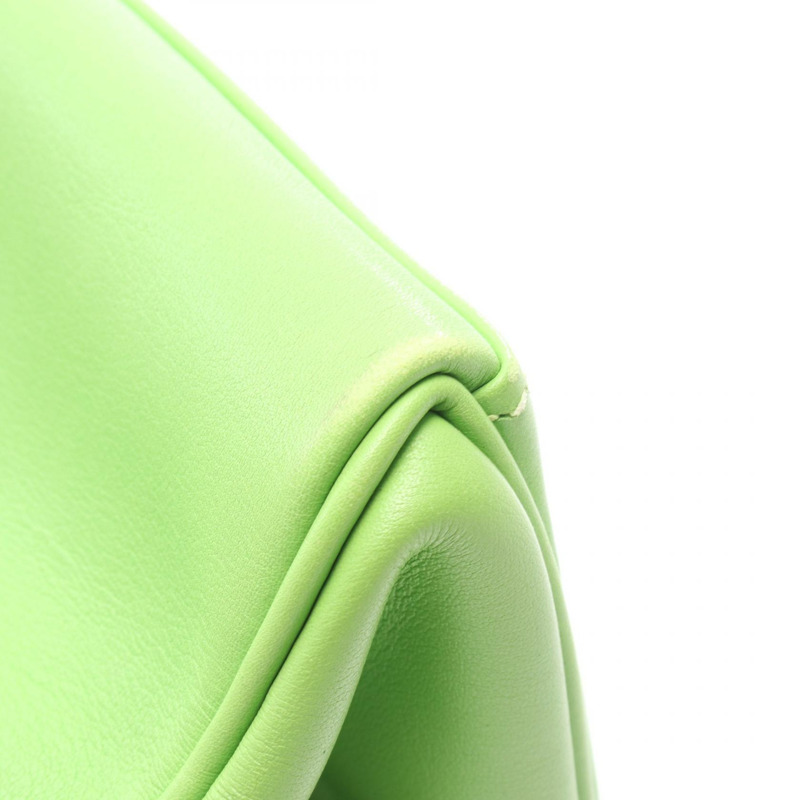 愛馬仕 Kelly 28 單肩手提包,F Gulliver 皮革,蘋果綠,二手,女士,金色五金-9