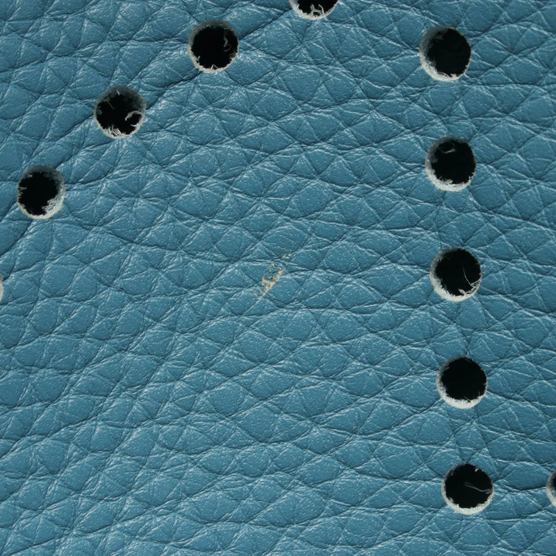 愛馬仕 Evelyne 3 Trois PM 單肩斜背包，皮革材質，藍色牛仔布，二手，附五金配件。-5