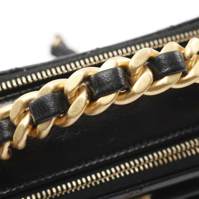 香奈兒 (CHANEL) Matelasse 2Way 斜背鏈條包 AS2178 黑色皮革金色五金二手-6