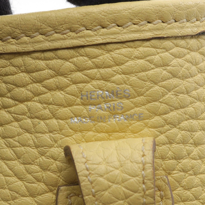 愛馬仕 Evelyne TPM Amazon 單肩斜背包，Clemence 皮革，黃色 SHW Z-3