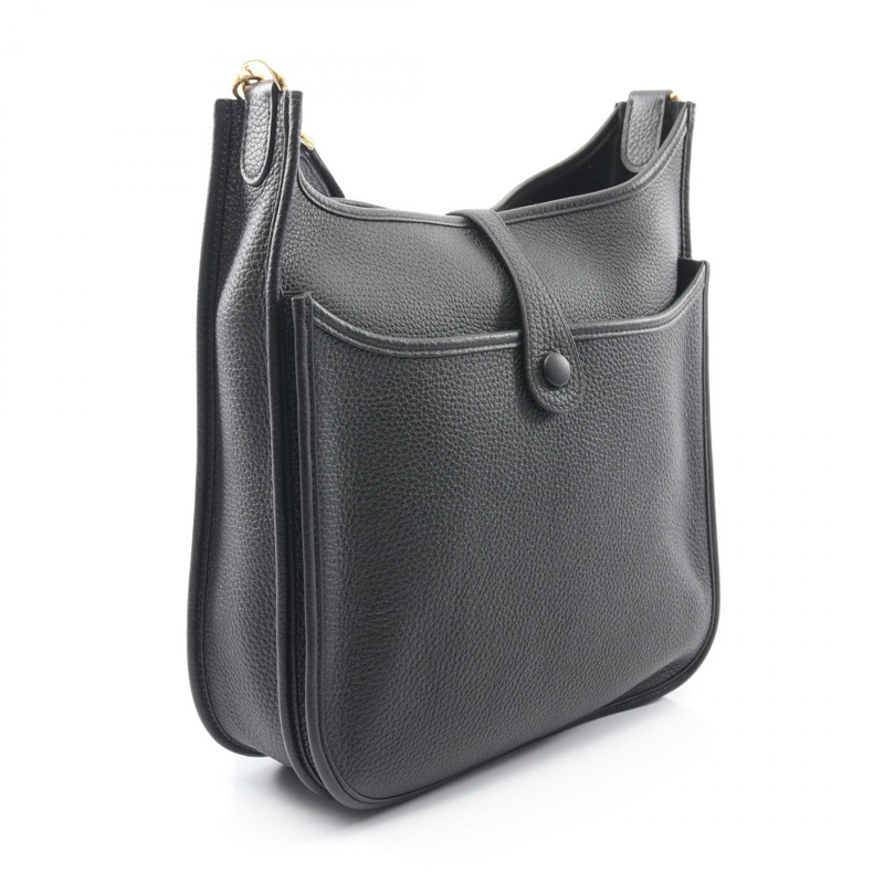 愛馬仕 Evelyne 3 PM 肩斜背包 B Taurillon Clemence 黑色 二手 金色五金-1