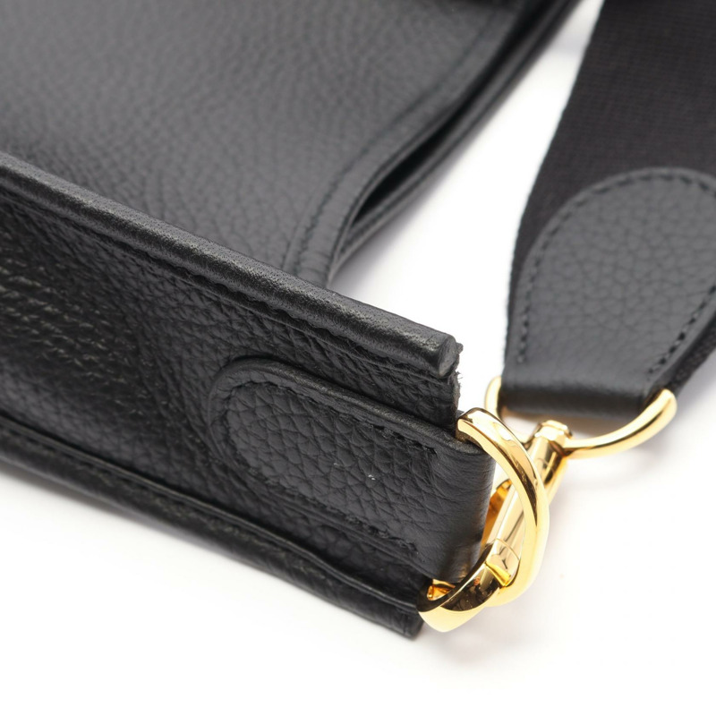 愛馬仕 Evelyne 3 PM 肩斜背包 B Taurillon Clemence 黑色 二手 金色五金-6