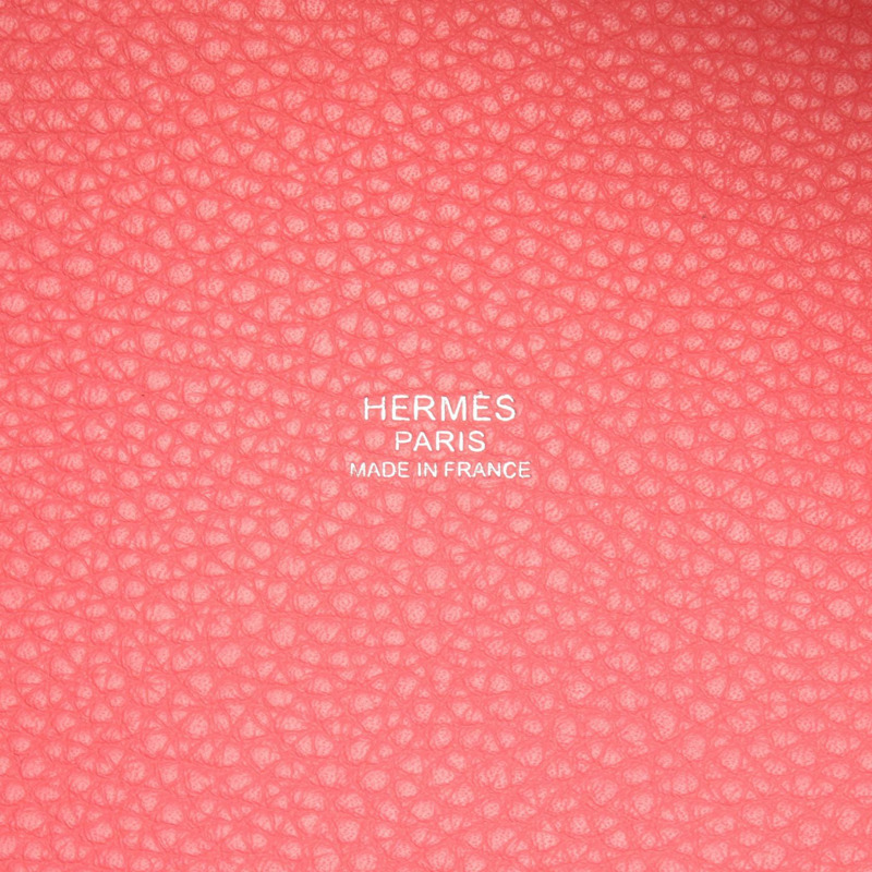 愛馬仕 Picotin Lock PM 手提包，Clemence 皮革，玫瑰杜鵑粉紅色，二手，帶五金件。-3