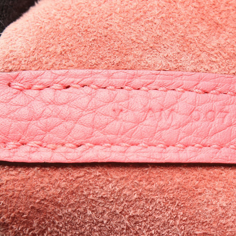 愛馬仕 Picotin Lock PM 手提包，Clemence 皮革，玫瑰杜鵑粉紅色，二手，帶五金件。-4