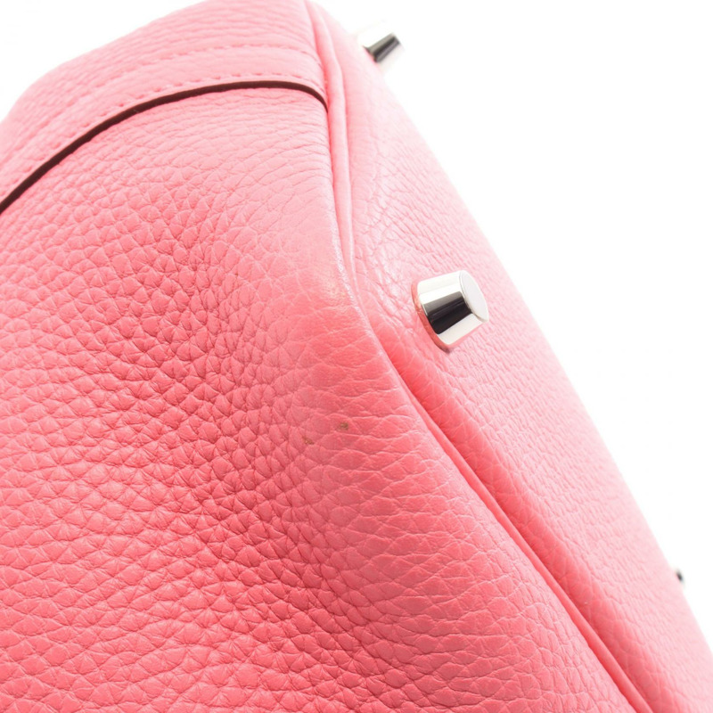 愛馬仕 Picotin Lock PM 手提包，Clemence 皮革，玫瑰杜鵑粉紅色，二手，帶五金件。-6