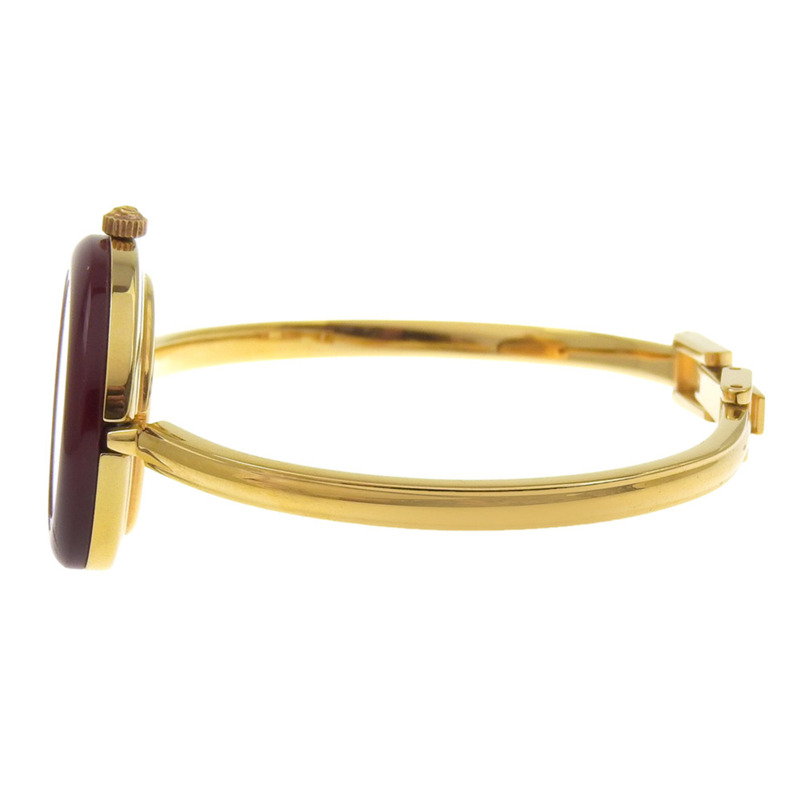 Gucci 女士鍍金石英腕錶，可更換錶圈，模擬顯示，白色錶盤-3