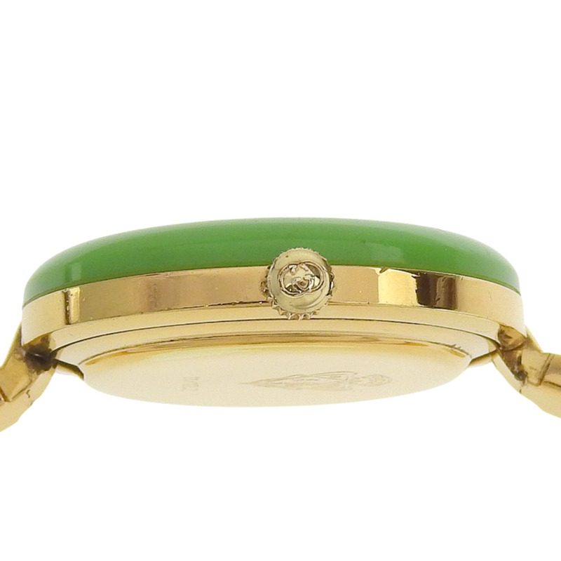 Gucci 女士 11/12.2 吋鍍金石英模擬腕錶，白色錶盤，可更換錶圈-5