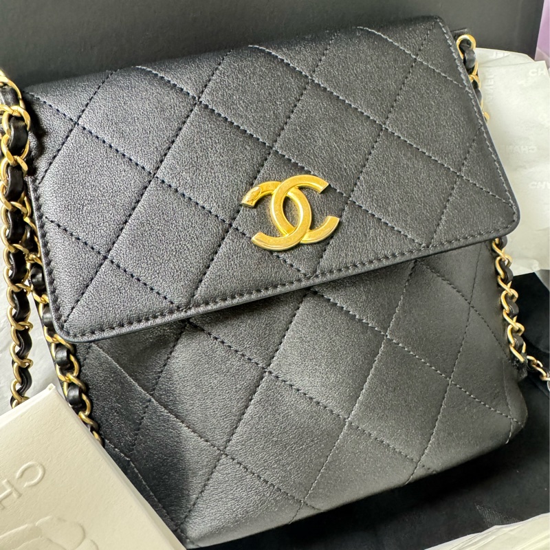 CHANEL 牛黑金 HOBO-2