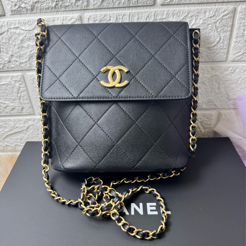 CHANEL 牛黑金 HOBO-3