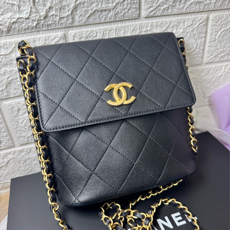 CHANEL 牛黑金 HOBO-5