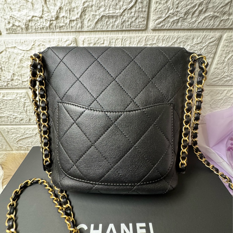 CHANEL 牛黑金 HOBO-7