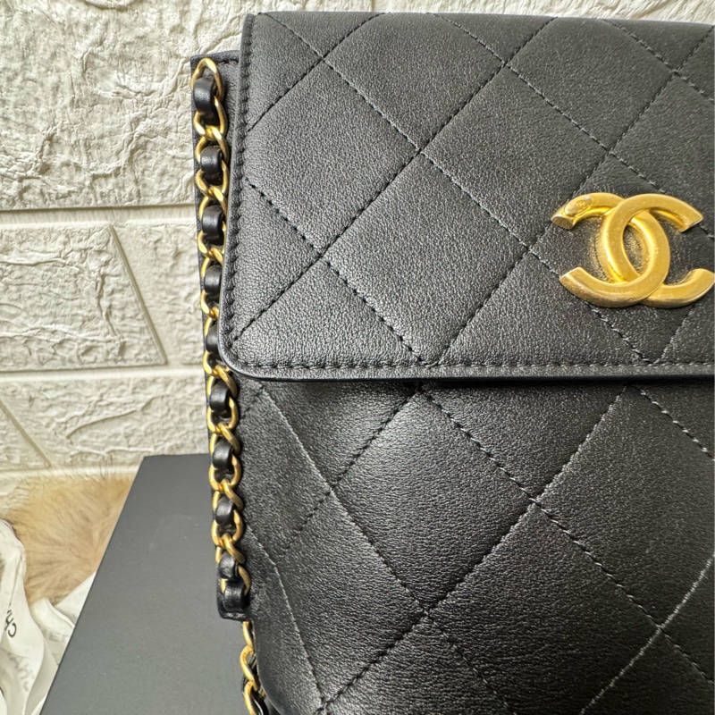 CHANEL 牛黑金 HOBO-14