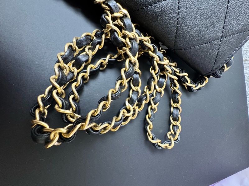 CHANEL 牛黑金 HOBO-23