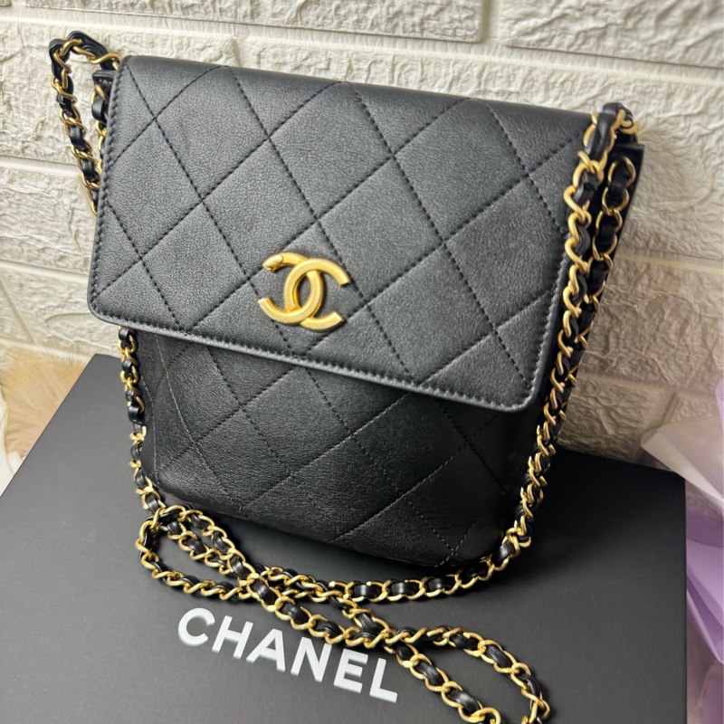 CHANEL 牛黑金 HOBO-26