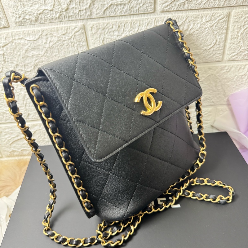 CHANEL 牛黑金 HOBO-27