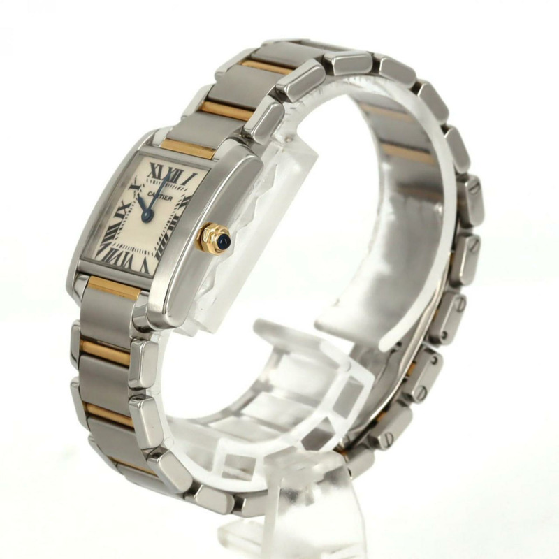 卡地亞 Tank Française SM 雙色腕錶 W51007Q4 SSxYG 石英機芯-1