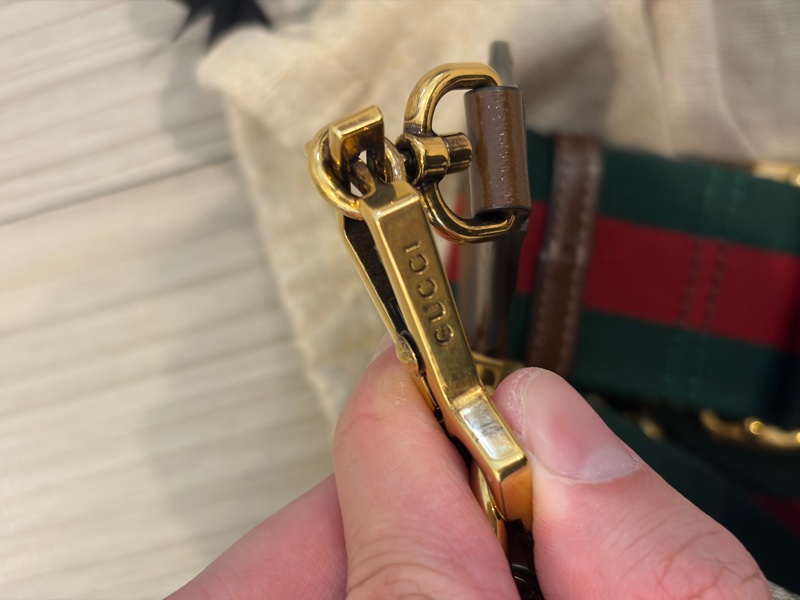 Gucci 古馳horsebit 1955全新馬銜扣紅綠織帶鏈袋信封包中號-15
