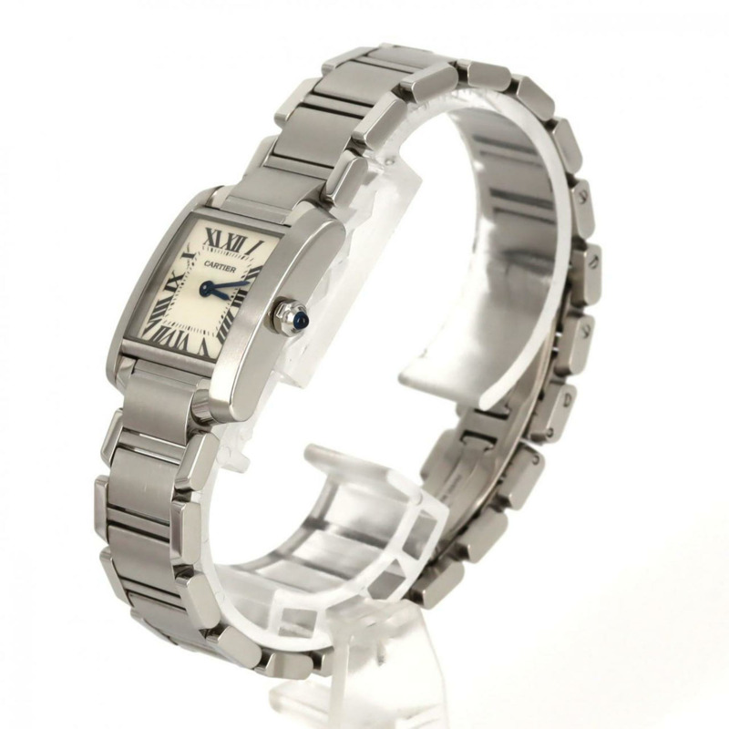 卡地亞 Tank Française SM W51008Q3 不鏽鋼石英錶-1