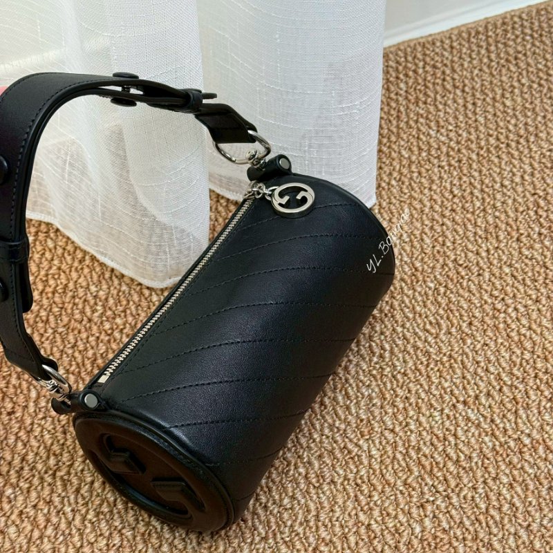 Gucci Blondie Mini黑牛皮圓筒單肩包760170-0