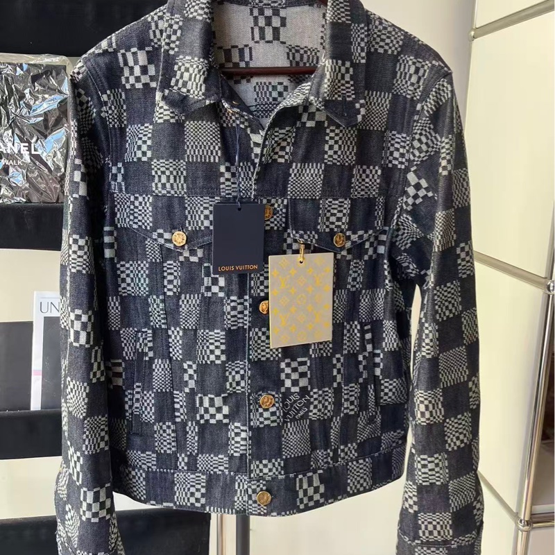 🔥新到:全🆕 LOUIS VUITTON / 路易威登 棋盤格單排扣休閒長袖牛仔外套 ,尺寸:46碼-6