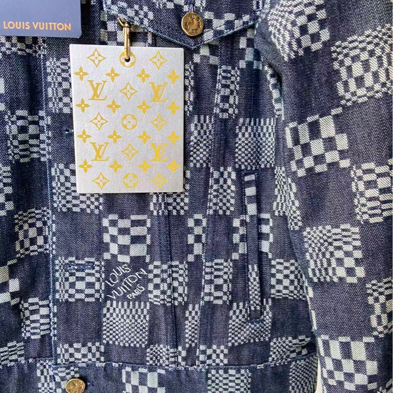 🔥新到:全🆕 LOUIS VUITTON / 路易威登 棋盤格單排扣休閒長袖牛仔外套 ,尺寸:46碼-7