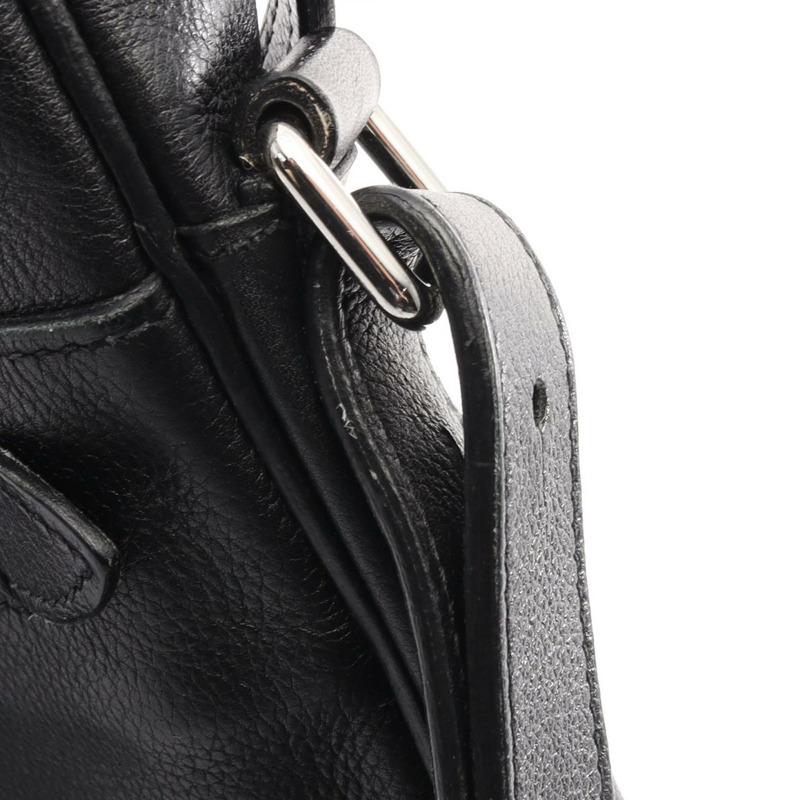 愛馬仕 (HERMES) 兩用肩包/手提包/斜背包，黑色 Evergrain 皮革，二手男士 P SHW-9