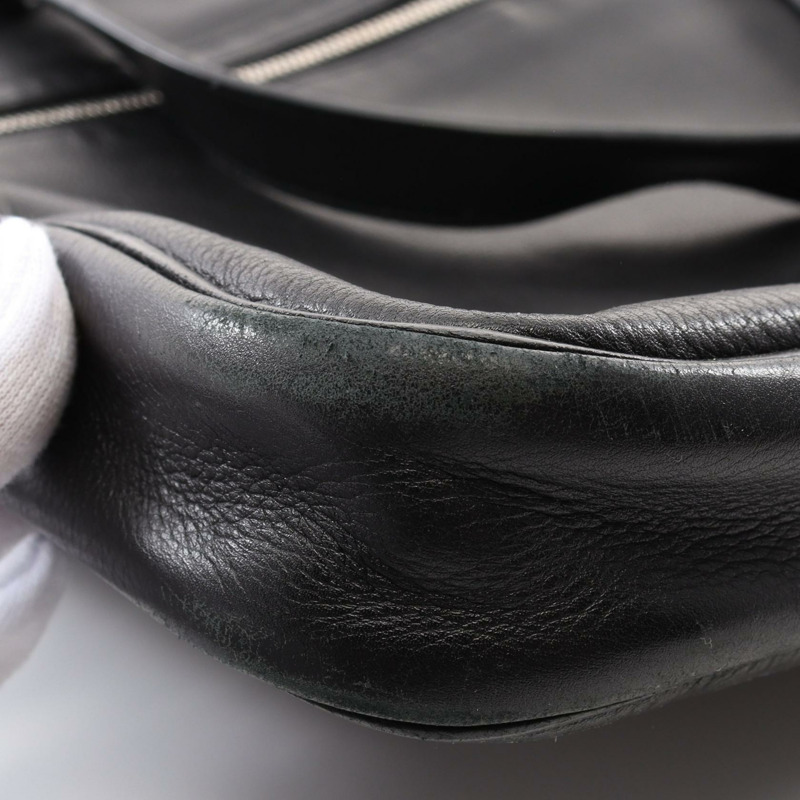 愛馬仕 (HERMES) 兩用肩包/手提包/斜背包，黑色 Evergrain 皮革，二手男士 P SHW-11